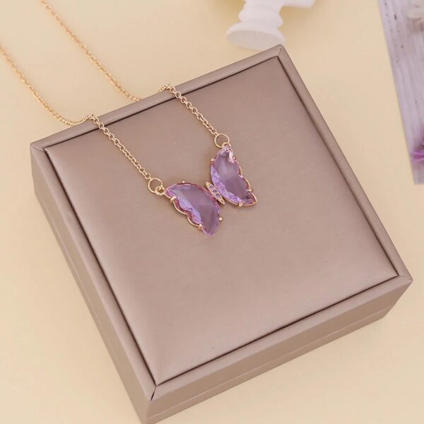 AVR JEWELS Gold-plated Stylish Butterfly Necklace For Women and Girls - Image 3