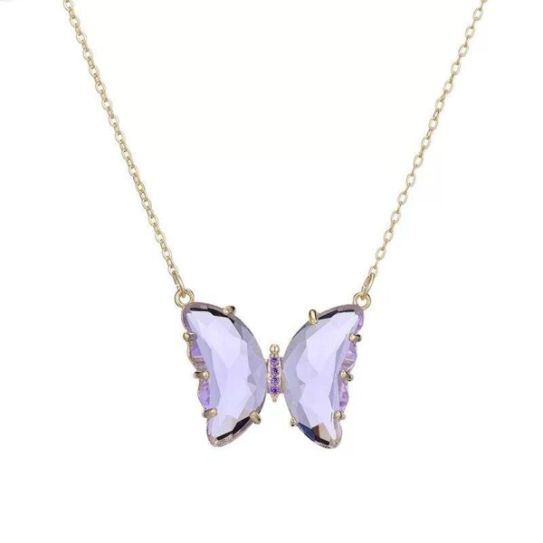 AVR JEWELS Gold-plated Stylish Butterfly Necklace For Women and Girls - Image 4