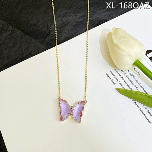 AVR JEWELS Gold-plated Stylish Butterfly Necklace For Women and Girls - Image 2