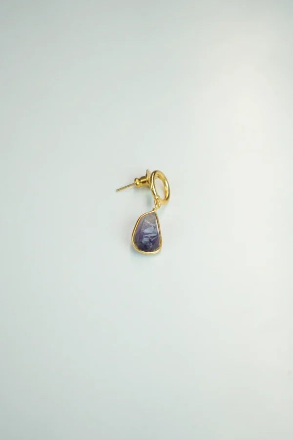 Gold plated Amethyst & Pearl Charm Gold-Plated Jewelry Set - Image 8